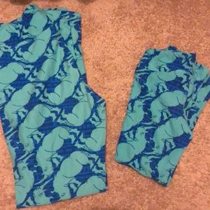 EUC Lularoe OS & s/m rhino leggings